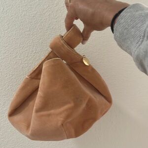 Clare V Pink velvet mini bag